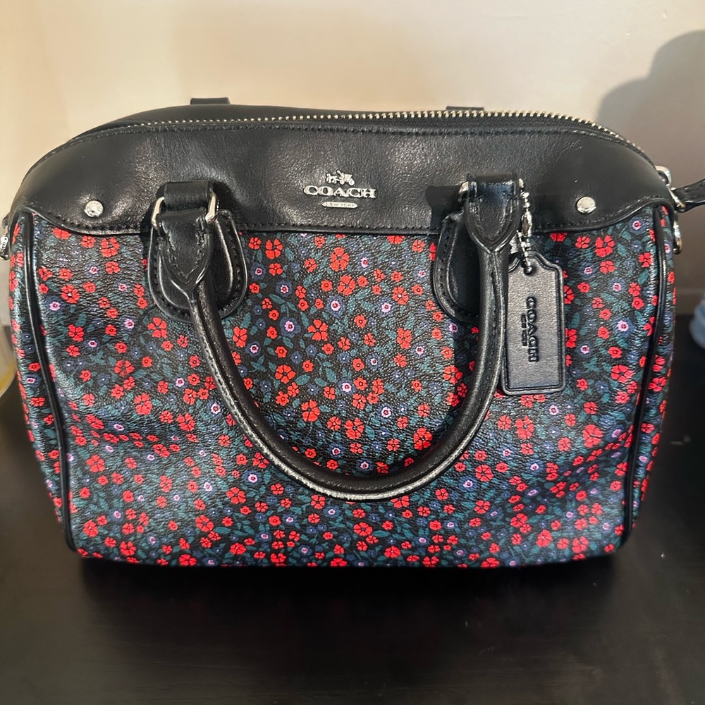 Coach Black Floral Women's Bag